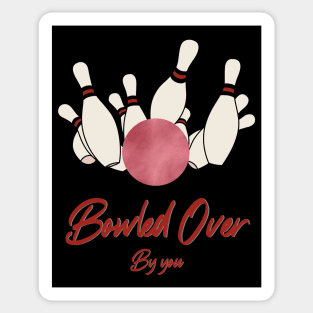 Bowling Ball Striking Bowling Pins Sticker